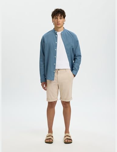 Short Selected Homme Slhslim-Luton Flex short chino slim en coton extensible homme