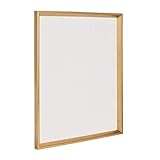 Kate and Laurel Calder Framed Linen Fabric Pin Board, 21.5x27.5, Gold