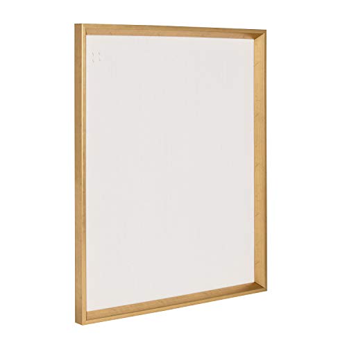 Kate and Laurel Calter Framed Linen Fabric Pinboard, 21.5x27.5, Gold by Kate and Laurel - Used condition - US$44.62