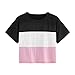 Produktbild Nobrand Damen-T-Shirt, kurz, farblich passend, gestreift Gr. Large, rose