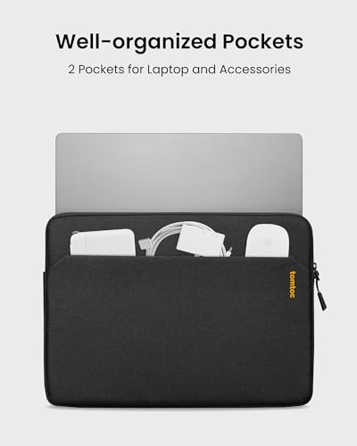 Image of tomtoc Slim Laptop Sleeve for 13.5-14.3 Lenovo, HP, ASUS, Dell, Acer Laptop Notebook, Vivobook /Zenbook 14, Water-Resistant Protective Case for 13.8 Inch Surface