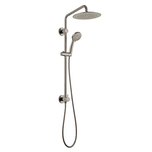 Pulse Showerspas 1088-Bn-1.8Gpm Seabreeze Ii Shower System With 8" Rain Showerhead, Slide Bar And Multi-Function Hand Shower, Brushed Nickel, 1.8 Gpm #TOP2