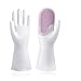 BOKIOESDE 1 paire gants de vaisselle épurateur mains nettoyage bols de lavage fruits nourriture éponge mitaines fours ménagers salle de bain, Mauve