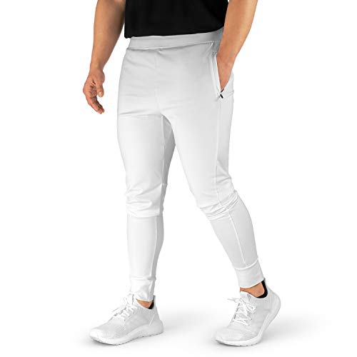 Contour Athletics Men's Joggers Hydrafit Track Pants Men's Sweatpants Active Sports Running Workout Pant Zipper Pockets