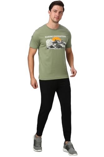 Image of Van Heusen Men's Athleisure Graphic T-Shirt - Comfortable Crew Neck| Soft Breathable Cotton Blend | Casual Wear Style | Summer Favorite | Style 60054