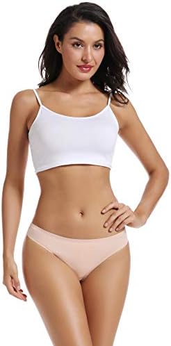 voenxe Seamless Women Underwear Thongs,No Show Ladies Thong,Invisible No Line Breathable Comfortable Panties Undies,Womens No Seam Soft Wide Gusset Tanga,Legging Underpants for Woman 5-Pack