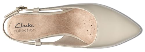 Clarks Collection Women's Kepley Lane Pump, Off White Leather, 9 Wide US by Clarks - Image 3