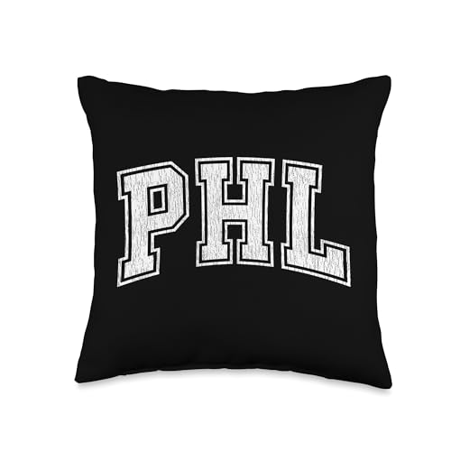 PHL Philadelphia PA Athletic Design With Details Throw Pillow