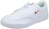 Nike Swoosh, Lifestyle Nike Court Vintage Premium, Scarpe da Tennis Uomo, Bianco Bianco Arancione Nero, 44 EU