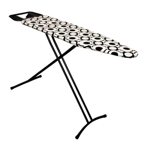 Acomoda Textil - Tabla de Planchar Altura Ajustable con Estructura Metálica Estable, Amplia y Plegable con Funda 100% Algodón. Soporte para Planchar Antideslizante Fácil Almacenaje. (Afrodite)
