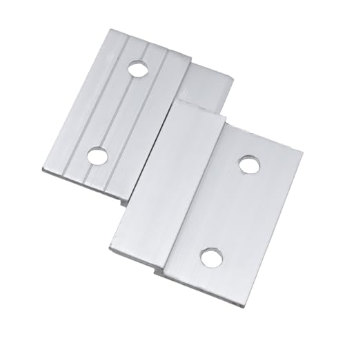 Image of Semetall French Cleat Picture Hanger,2 Inches Aluminum Z Hanger Supports 30lbs,Mirror Hanging Hardware,Wall Mount Hangers with Screws-4 Pairs, Silver