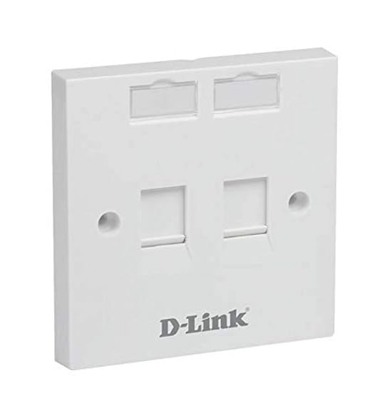 Image of Combo 2 RJ45 CAT6E LAN I /O Network Keystone Jack + Gang Box + Dual Port Face Plate (Pack of 20)