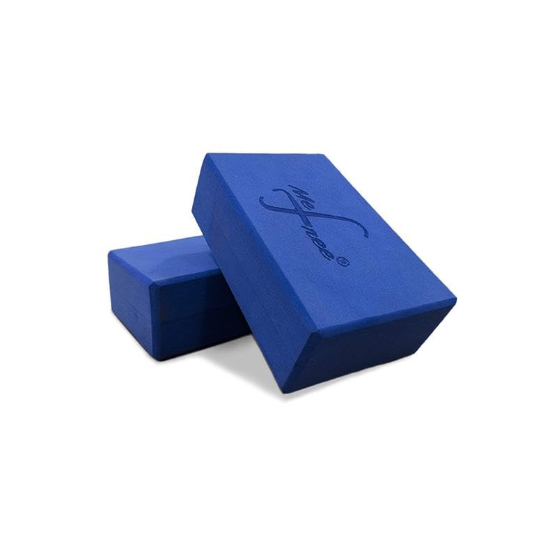 MeFree Yoga Blocks 2 Pack – High-Density EVA Foam Blocks for Support, Balance & Flexibility – Non-Slip, Lightweight Yoga Props for Stretching & Home or Studio Workout - Navy Blue-image-21