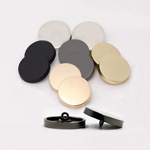 Healifty 30Pcs Pulsante Piatto in Metallo Giacca
