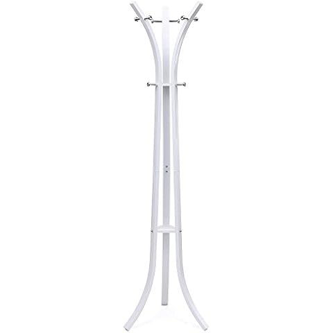 SONGMICS Metall Garderobenständer Kleiderständer 176 cm hoch Weiß Cover