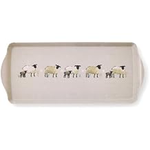 Cooksmart British Designed Small Serving Tray | Dinner Tray for Multiple Uses Around The Home | Trays for Food Serving Or Drinks Serving Highland Sheep - S