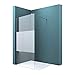 Produktbild Mai & Mai 120x200cm 8mm Teilsatiniert Walk-In Duschwand Duschabtrennung Stabilisator 80-120cm ESG-Sicherheitsglas mit Nanobeschichtung BRAM1 Bremen1MS