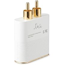SLASH3 Bluetooth DAC Receiver - ESS ES9219 Quad DAC, 130dB SNR, LDAC aptX HD Adaptive High-Res Adapter, Direct RCA Plug Upgrade for Vintage Home Stereo Amps, Wireless Connectivity, USB-C Power, White