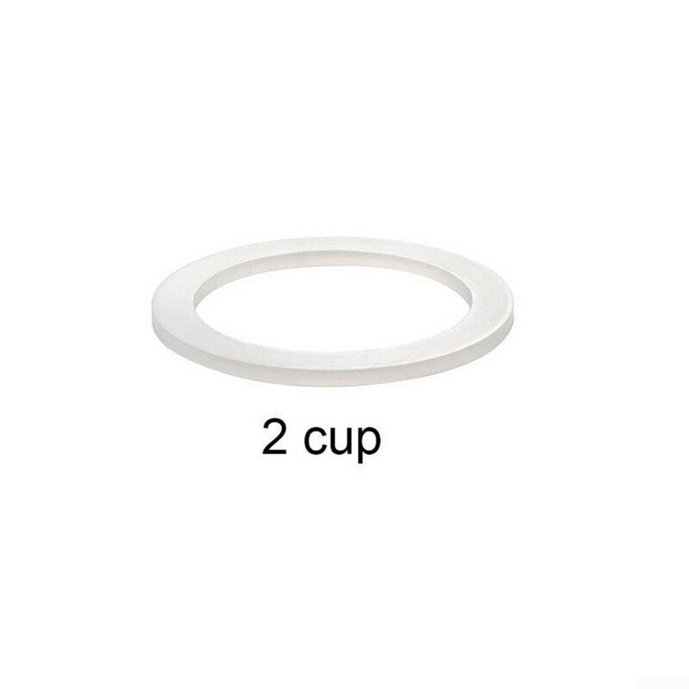 Guarnizione In Silicone Di Ricambio Per Caffettiera Moka – Compatibile 2/3/6/9/12 Tazze, Bianca (3 Tazze)