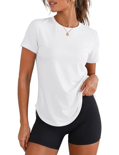 LOMON LOMON Workout Tops Women Short Sleeve Athletic Shirts UV Sun Protection Tee