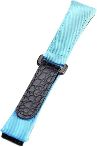 Bracelet de montre cuir véritable pour hommes style casual bleu