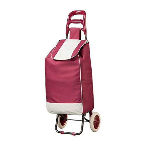 LDBDASA Klappwagen Einkaufswagen Gepäckwagen Warenkorb Metallabnehmbare Und Waschbar Bequeme Griff Anti-Skid-Rad