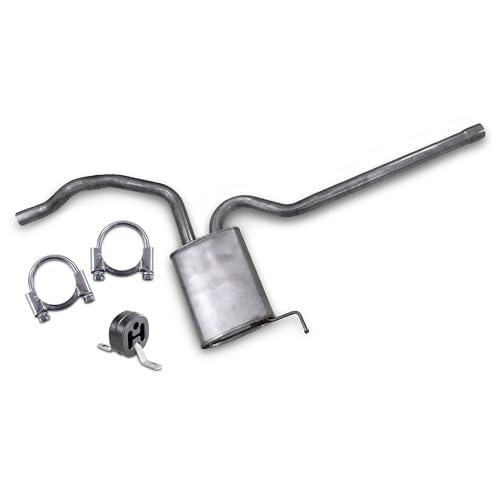 BESTPRICE Juego silenciador de escape 1x Silenciador centralincl. accesorios de montaje compatible con VW PASSAT B5 (3B2), PASSAT B5 Variant (3B5), PASSAT B5.5 (3B3), PASSAT B5.5 Variant (3B6)