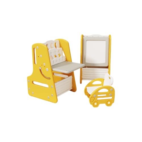 fancyfly【収納付きお絵かきボード】子供用 マグネットホワイトボード 無粉タイプ イーゼル&デスク兼用 大容量収納 安全素材 滑り止め付き プレゼントに最適 (C)