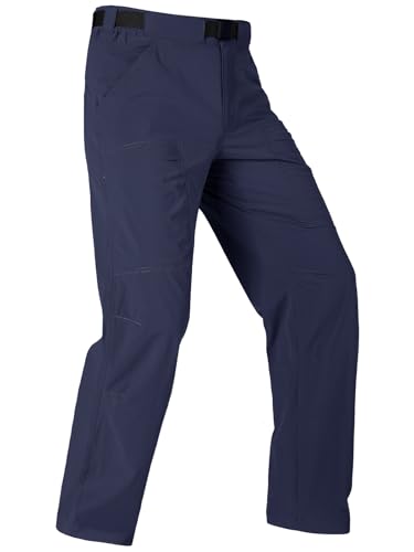 FREE SOLDIER Men's Outdoor Cargo Hiking Pants with Belt Lightweight Waterproof Quick Dry Tactical...