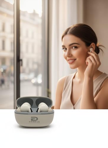 Image of DEBOCK Earbuds with Active Noise Cancellation, 6 Mics Technology, Upto 40 Hrs Playtime, Bluetooth Wireless in-Ear Headphones with Mic & Charging Case