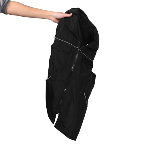 VILLFUL Hundetrainerweste 2XL Schwarz Kratzfeste Trainingsweste mit Vielen Taschen und Reflektorstreifen Atmungsaktive Gehorsams und Agility Weste für Damen und Herren