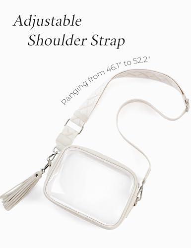 Image of Yarnic Clear Bag Stadium Approved, PVC Transparent Crossbody Purse Small Clear Crossbody Bag with Adjustable Shoulder Strap
