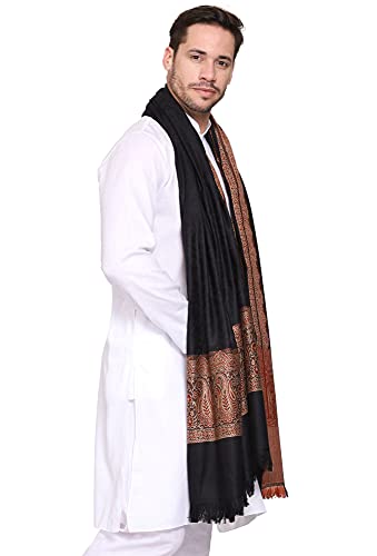 Image of Weavers Villa Men's Woven Acro Wool Gents Shawls, Muffler, Stoles for Men