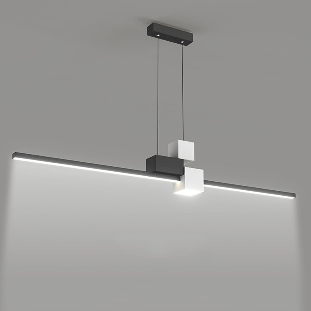 Lampadario a soffitto Moderno a LED lineare da 100 cm per ristoranti, con 3 Colori variabili, Utilizzabile sopra Il Tavolo da Pranzo in Bar, Isole Cucina, corridoi (18W)