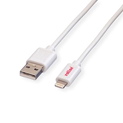 Cable USB a Lightning ROLINE de 0.15m blanco para dispositivos Apple 1