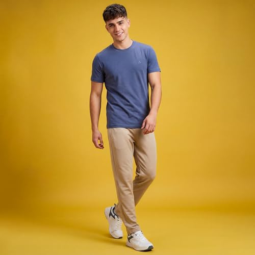 Image of Clans & Hans Men's Super Combed Cotton T Shirt, Regular Fit Round Neck Tshirt, Half Sleeves, Plain T-Shirt for Men