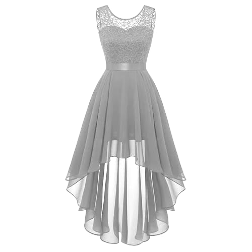 Robe de mariée sans manches en dentelle avec dos nu et ourlet à volants