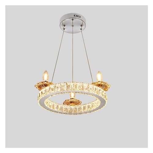 Lustre salon moderne en cristal ovale plafonnier LED tricolore design chic