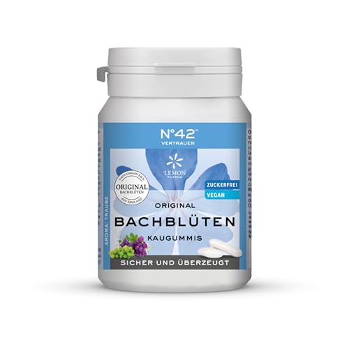 Original Bachblüten Kaugummi Nr. 42 Vertrauen von Lemon Pharma, Vegan und Zuckerfrei