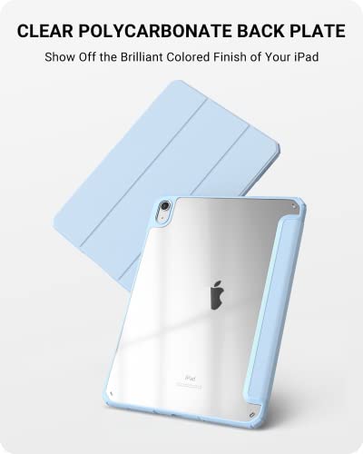 Vopotek Ipad 10Th Generation 2022 Case, Clear Hard Pc Back Plate, Thin, Protective, Magnetic Stand, Auto Sleep/Wake Cover For Ipad 10Th Gen 10.9 Inch 2022, Support Touch Id, Sky Blue #TOP2