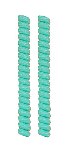 FeetPeople Curly Shoe Laces, 1 Pair, Aqua