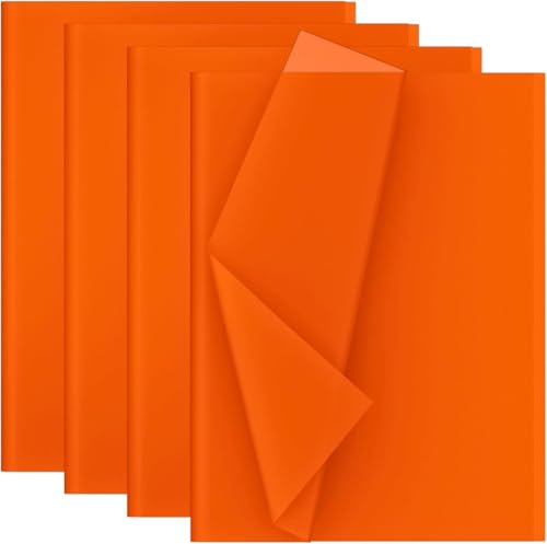 Tissue Paper Orange 50x70cm 30 Sheets Quality Tissue Paper for Crafting Gift Wrapping DIY Projects Ideal for Party Decorations Art and Paper Crafts