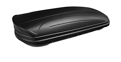 VDPMAA320 - Cofre de techo (320 litros, con cerradura, color negro mate, incluye baca VDP EVO, aluminio, compatible con Ford Escort de 4 puertas 1990 – 1999)