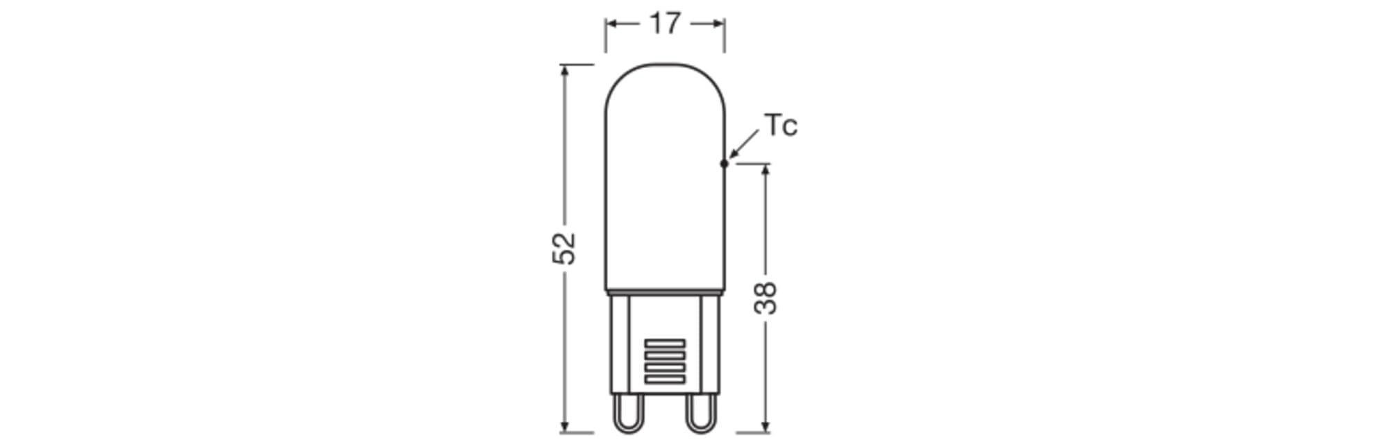OSRAM LED PIN Lámpara LED de vidrio transparente, con 2,6 W para 320 lm, | , LED Lamps, 17.00 Millimetres dia, , Paquete de 6