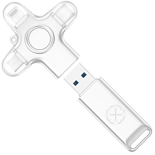 Trasmissione ad alta velocità con chiavetta USB 3.0 per iPhone: porta USB 3.0, la memoria per iPhone ha alta velocità e stabilità per trasferire file di grandi dimensioni. Velocità di trasferimento dell'unità flash USB: porta USB 3.0, lettura 70 MB/s, scrittura 60 MB/s; porta L: lettura 20 MB/s, scrittura 20 MB/s. USB C: leggere 35 MB/s, scrivere 35 MB/s; forse la capacità è sufficiente ma una maggiore capacità con la memoria dell'iPhone sarebbe molto più bella e conveniente.