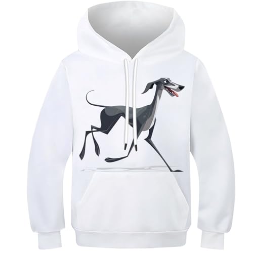 Sweat à capuche enfant lévrier fini les vêtements ternes pour ados