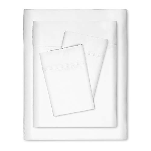 Trident King Size Sheets Set 500 Tc Bed Sheets 4-Piece Set Bedding Sheets And Pillowcases -Soft & Smooth Deep Pocket Sheet Sets -Triblend Cotton-Tencel-Lyocell Sateen King Sheets -Bright White #TOP2