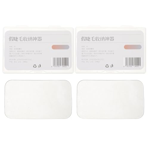 HAMPPLIES 2pezzi Portaciglia in Organizer per Ciglia Finte Custodia Trasparente per Ciglia Contenitore da Viaggio per Cosmetici Protezione da Polvere per Conservazione