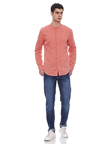 Image of Marks & Spencer Mens Solid Polyester Blend Collared Neck Regular Fit Easy Iron Shirt (Pack of 2)