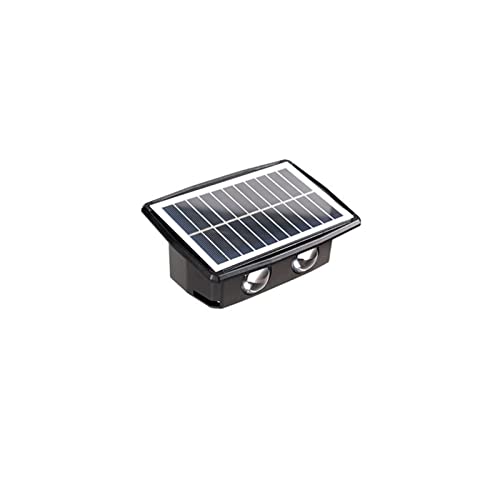 Lámpara de pared solar LED para exteriores con iluminación arriba y abajo de 4LED luz blanca
